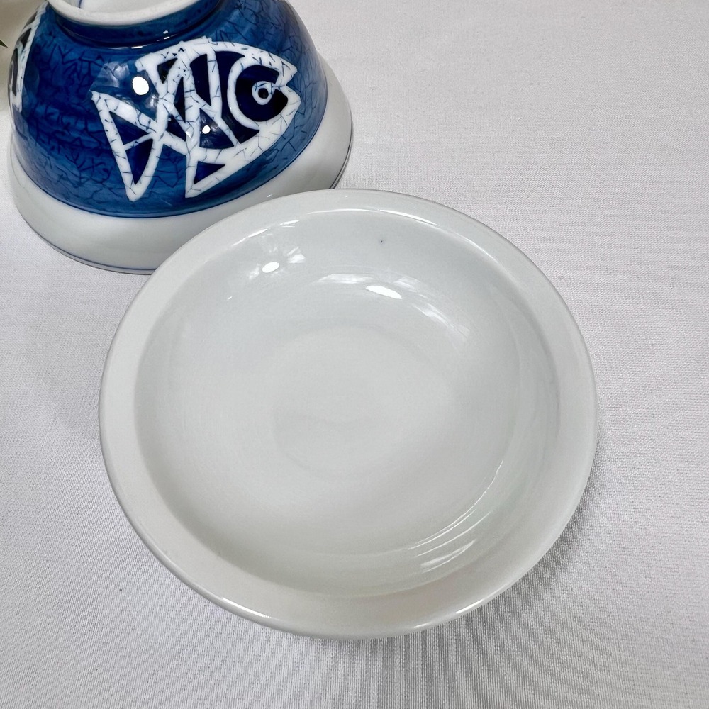 Vintage Japanese Sakana Fish Porcelain Rice Bowl - Picture 9 of 10